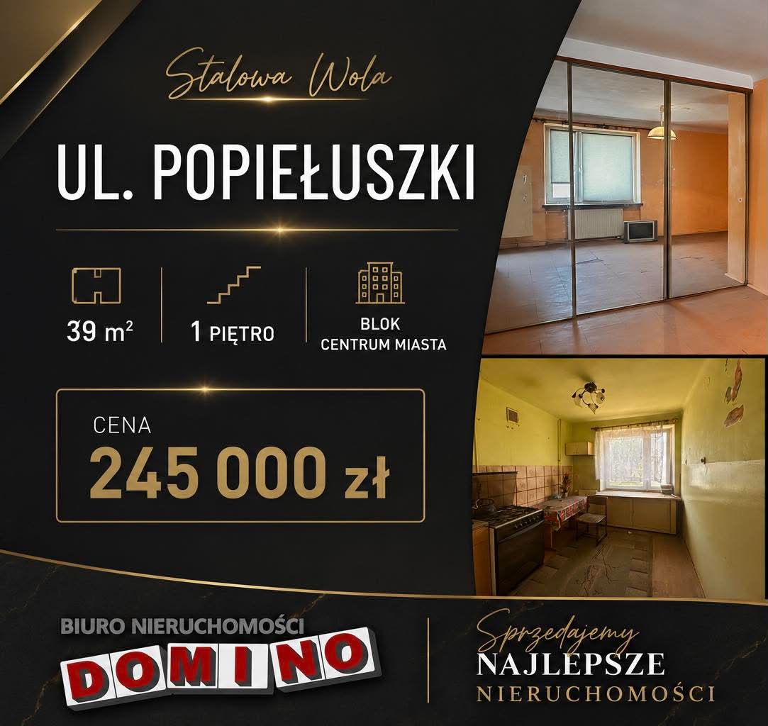 Mieszkanie przy ul. Popiełuszki, 39m, I piętro. Cena 245000 zł 