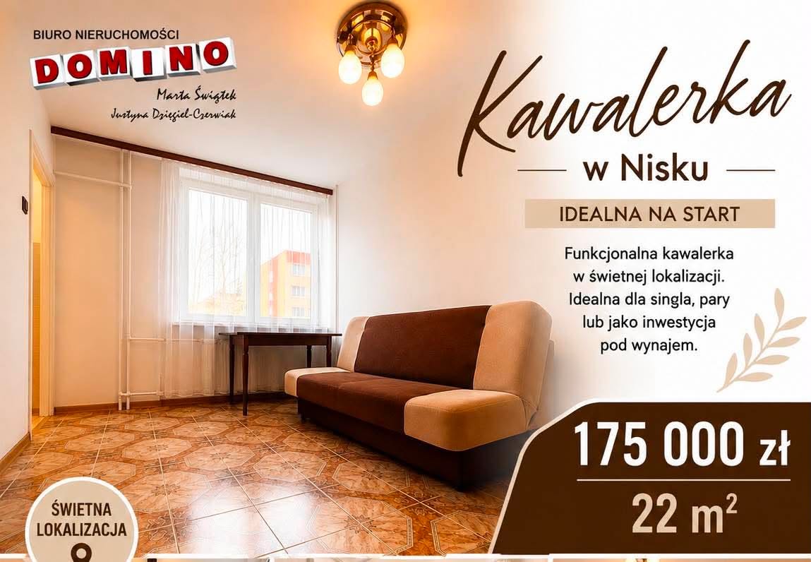 Kawalerka typu studio w centrum Niska. Cena 175.000 zł